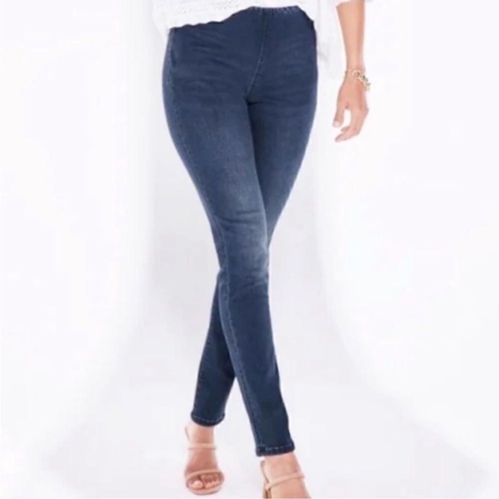Soft Surroundings Pull On High Rise Skinny Denim Jeans Size XS Petites
